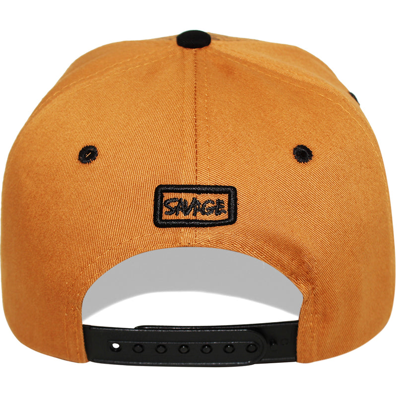 TOP LEVEL : SAVAGE | Front-raised Verbiage Embroidery with Street Graffiti Print Design Snapback Cap