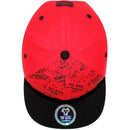 TOP LEVEL : SAVAGE | Front-raised Verbiage Embroidery with Street Graffiti Print Design Snapback Cap