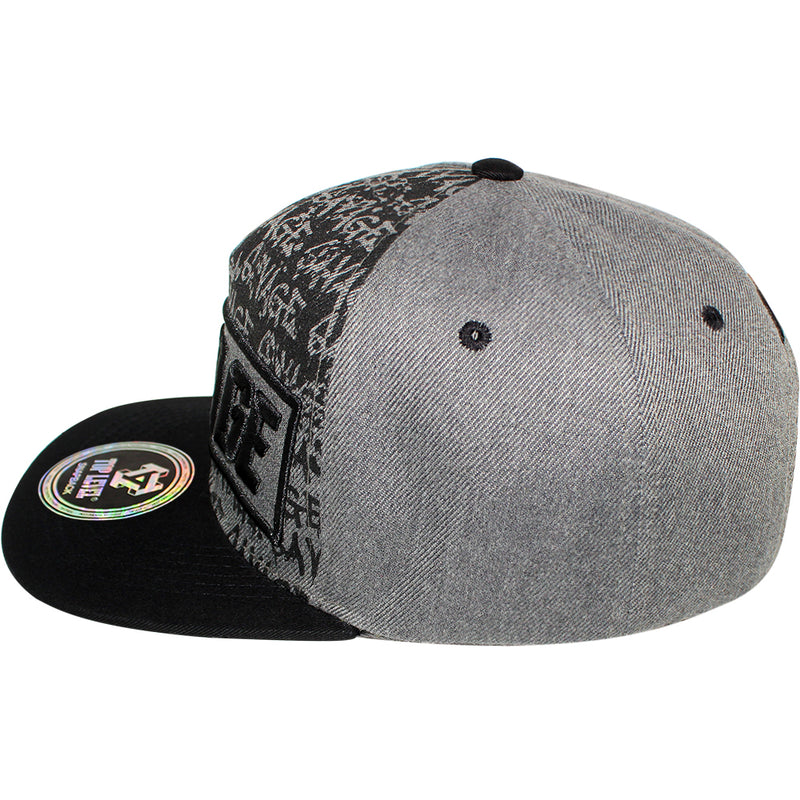 TOP LEVEL : SAVAGE | Front-raised Verbiage Embroidery with Cotton Patch Design Snapback Cap