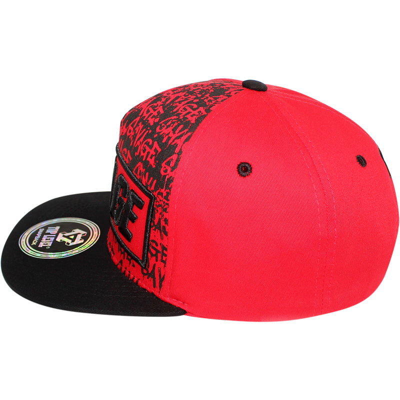 TOP LEVEL : SAVAGE | Front-raised Verbiage Embroidery with Cotton Patch Design Snapback Cap