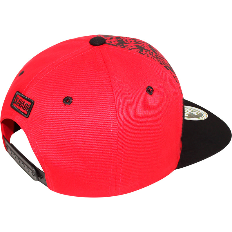 TOP LEVEL : SAVAGE | Front-raised Verbiage Embroidery with Cotton Patch Design Snapback Cap