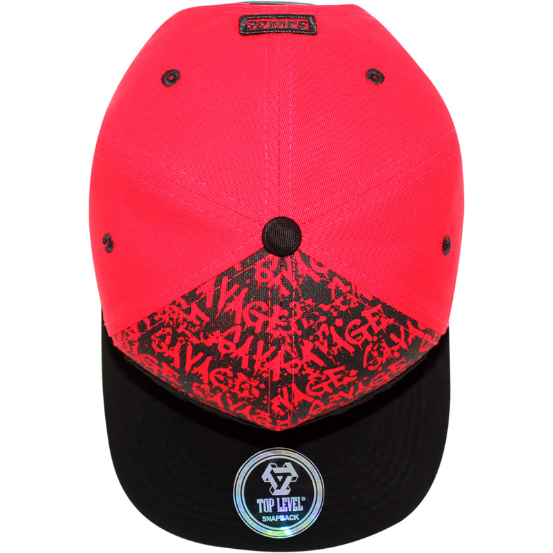 TOP LEVEL : SAVAGE | Front-raised Verbiage Embroidery with Cotton Patch Design Snapback Cap