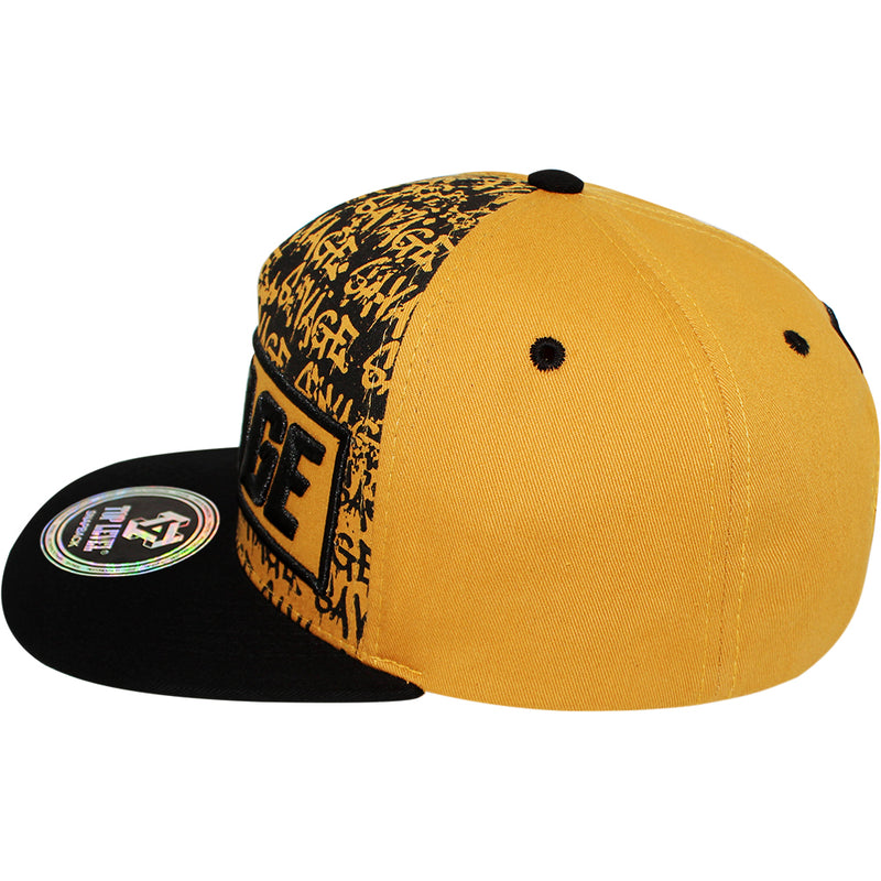 TOP LEVEL : SAVAGE | Front-raised Verbiage Embroidery with Cotton Patch Design Snapback Cap