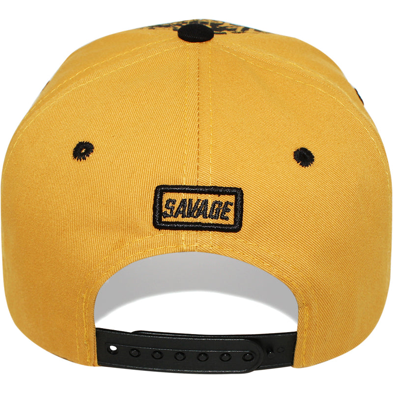 TOP LEVEL : SAVAGE | Front-raised Verbiage Embroidery with Cotton Patch Design Snapback Cap