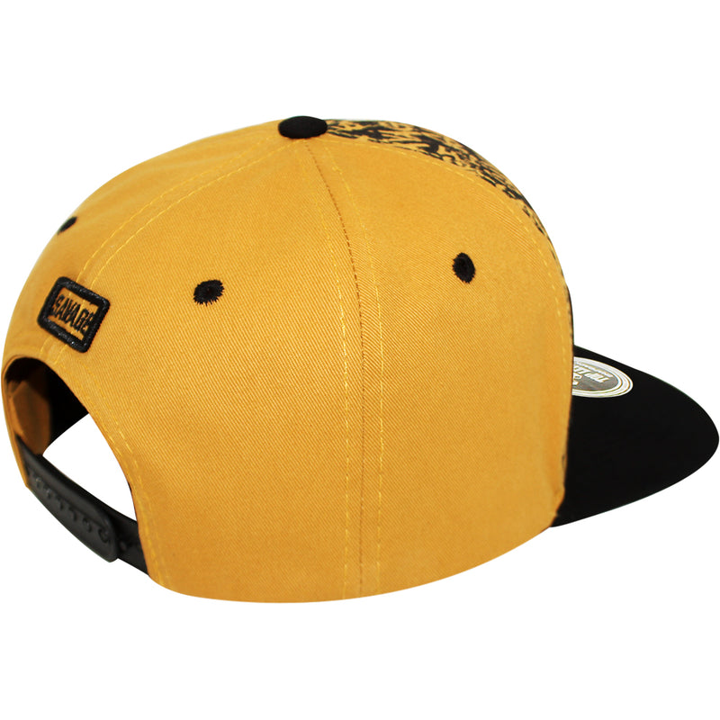 TOP LEVEL : SAVAGE | Front-raised Verbiage Embroidery with Cotton Patch Design Snapback Cap
