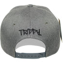 TOP LEVEL : TRIPPY | Verbiage with Drippin' Smiley Face Print Design Snapback Cap