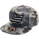 TOP LEVEL : USA | Map with Flag Design Snapback Cap