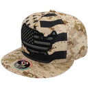 TOP LEVEL : USA | Map with Flag Design Snapback Cap