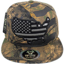 TOP LEVEL : USA | Map with Flag Design Snapback Cap