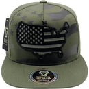TOP LEVEL : USA | Map with Flag Design Snapback Cap