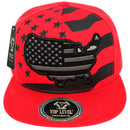 TOP LEVEL : USA | Map with Flag Design Snapback Cap