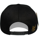 TOP LEVEL : USA | Embroidered Gold American Bald Eagle Emblem & Red Stripes Design Snapback Cap
