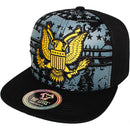 TOP LEVEL : USA | Embroidered Gold American Bald Eagle Emblem Design Snapback Cap