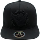 TOP LEVEL : GOOD VIBES ONLY | Shaka Sign Design Snapback Cap