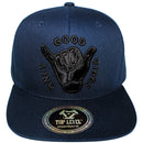 TOP LEVEL : GOOD VIBES ONLY | Shaka Sign Design Snapback Cap