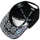 TOP LEVEL : VIBES | Front Raised Embroidery & All-over Bandana Print Design Snapback Cap