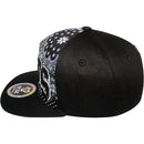 TOP LEVEL : VIBES | Front Raised Embroidery & All-over Bandana Print Design Snapback Cap
