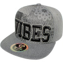 TOP LEVEL : VIBES | Front Raised Embroidery & All-over Bandana Print Design Snapback Cap