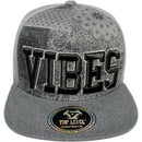 TOP LEVEL : VIBES | Front Raised Embroidery & All-over Bandana Print Design Snapback Cap