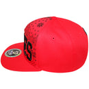 TOP LEVEL : VIBES | Front Raised Embroidery & All-over Bandana Print Design Snapback Cap