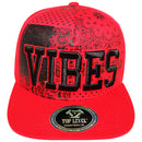 TOP LEVEL : VIBES | Front Raised Embroidery & All-over Bandana Print Design Snapback Cap