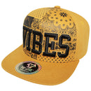 TOP LEVEL : VIBES | Front Raised Embroidery & All-over Bandana Print Design Snapback Cap