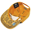 TOP LEVEL : VIBES | Front Raised Embroidery & All-over Bandana Print Design Snapback Cap