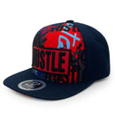 TOP LEVEL : HUSTLE | Red Patch Design Snapback Cap