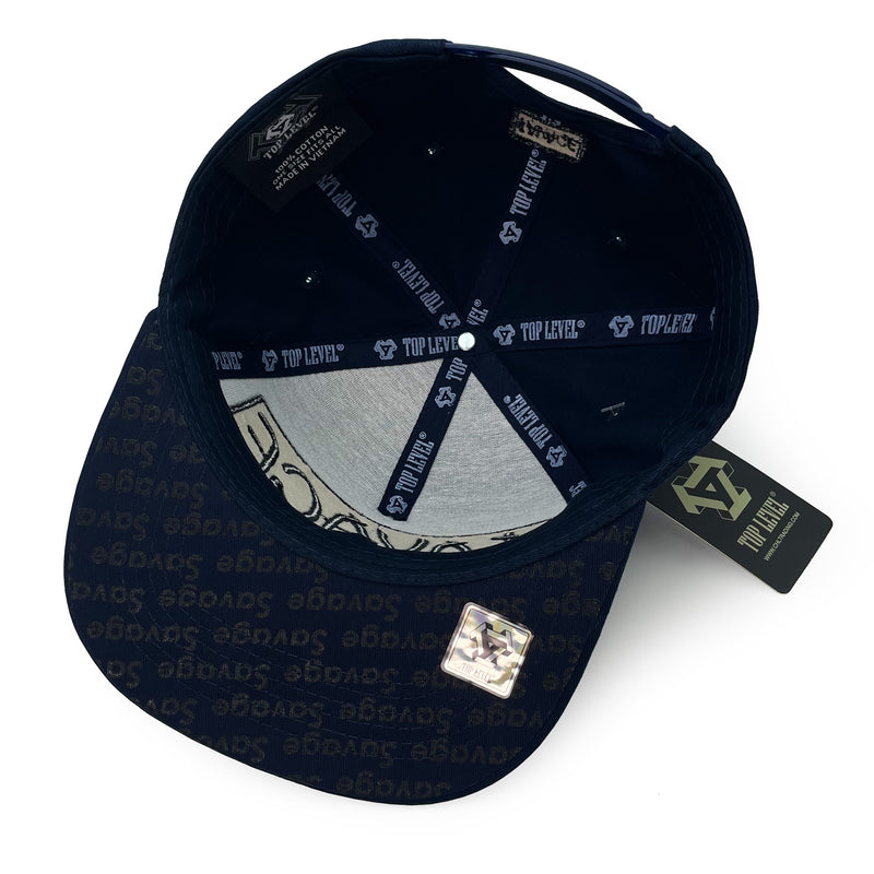 TOP LEVEL : SAVAGE | Red Patch Design Snapback Cap