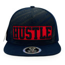 TOP LEVEL : HUSTLE | Red Patch Design Snapback Cap
