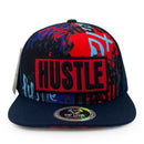 TOP LEVEL : HUSTLE | Red Patch Design Snapback Cap