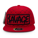 TOP LEVEL : SAVAGE | Red Patch Design Snapback Cap