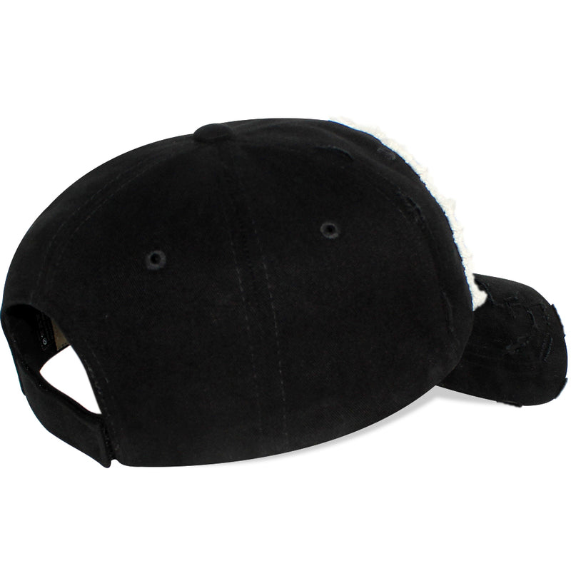 4350 DISTRICT : T13 | Beach Please Front-raised Verbiage Embroidery with Oxford Fabric Patch Design Vintage Baseball Cap