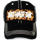 4350 DISTRICT : T13 | Bad Hair Day Leopard Fabric Patch Design Vintage Baseball Cap