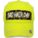 4350 DISTRICT : T13 | Bad Hair Day Leopard Fabric Patch Design Vintage Baseball Cap