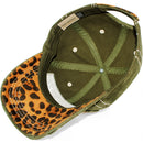 4350 DISTRICT : T13 | Bad Hair Day Leopard Fabric Patch Design Vintage Baseball Cap