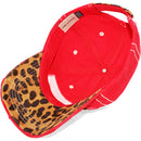4350 DISTRICT : T13 | Bad Hair Day Leopard Fabric Patch Design Vintage Baseball Cap