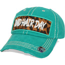 4350 DISTRICT : T13 | Bad Hair Day Leopard Fabric Patch Design Vintage Baseball Cap