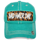 4350 DISTRICT : T13 | Bad Hair Day Leopard Fabric Patch Design Vintage Baseball Cap