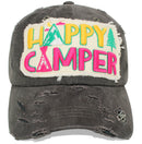 4350 DISTRICT : T13 | Happy Camper Patch Design Vintage Baseball Cap