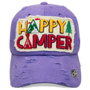 4350 DISTRICT : T13 | Happy Camper Patch Design Vintage Baseball Cap