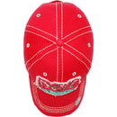 4350 DISTRICT : T13 | Dog Mom Front-raised Verbiage with Flower Embroidery Patch Design Vintage Baseball Cap