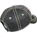 4350 DISTRICT : T13 | Dog Mom Front-raised Verbiage with Flower Embroidery Patch Design Vintage Baseball Cap