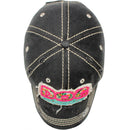 4350 DISTRICT : T13 | Dog Mom Front-raised Verbiage with Flower Embroidery Patch Design Vintage Baseball Cap