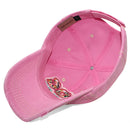4350 DISTRICT : T13 | Dog Mom Front-raised Verbiage with Flower Embroidery Patch Design Vintage Baseball Cap