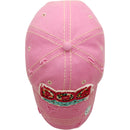 4350 DISTRICT : T13 | Dog Mom Front-raised Verbiage with Flower Embroidery Patch Design Vintage Baseball Cap