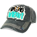 4350 DISTRICT : T13 | Dog Mom Front-raised Verbiage with Cute Dog Embroidery Design Vintage Baseball Cap