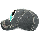 4350 DISTRICT : T13 | Dog Mom Front-raised Verbiage with Cute Dog Embroidery Design Vintage Baseball Cap