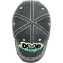 4350 DISTRICT : T13 | Dog Mom Front-raised Verbiage with Cute Dog Embroidery Design Vintage Baseball Cap