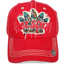 4350 DISTRICT : T13 | Free Spirit Front-raised Verbiage Design Vintage Baseball Cap